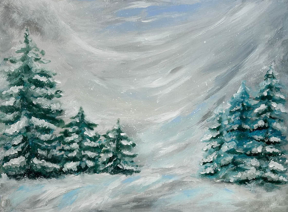 'Winter Calm' Original Acrylic Painting 55x75 cm