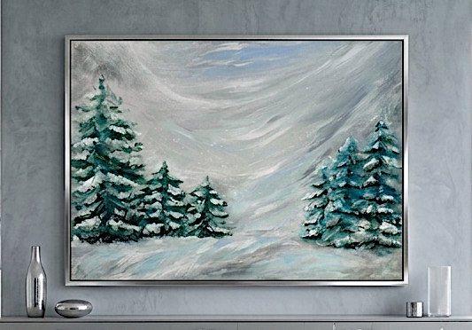 'Winter Calm' Original Acrylic Painting 55x75 cm