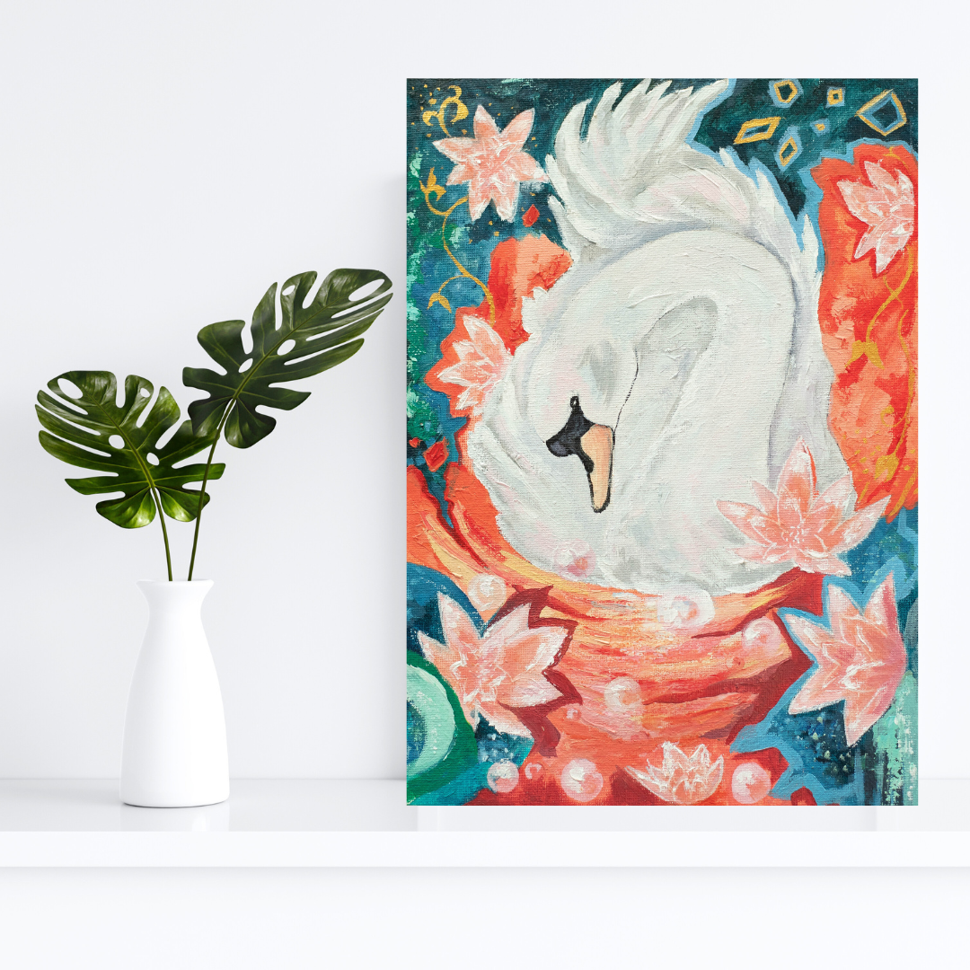 River Dance - Original Oil Painting on Canvas Paper