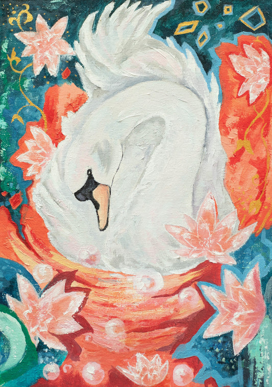 River Dance - Original Oil Painting on Canvas Paper